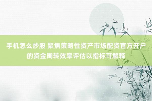 手机怎么炒股 聚焦策略性资产市场配资官方开户的资金周转效率评估以指标可解释
